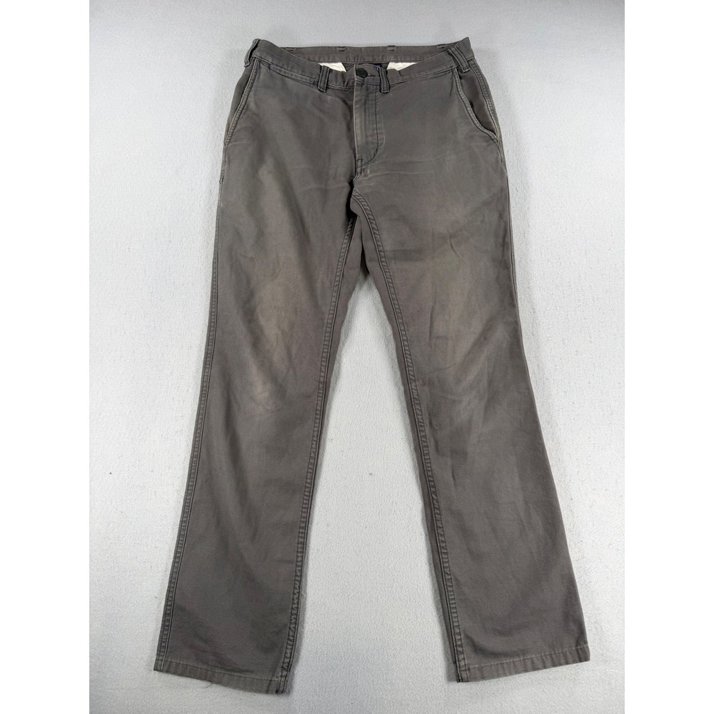 Y2k Patagonia Worn Wear Organic Cotton Canvas Chino Pants Gray Mens 30x29